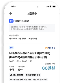 AI 보험 예측 화면 1