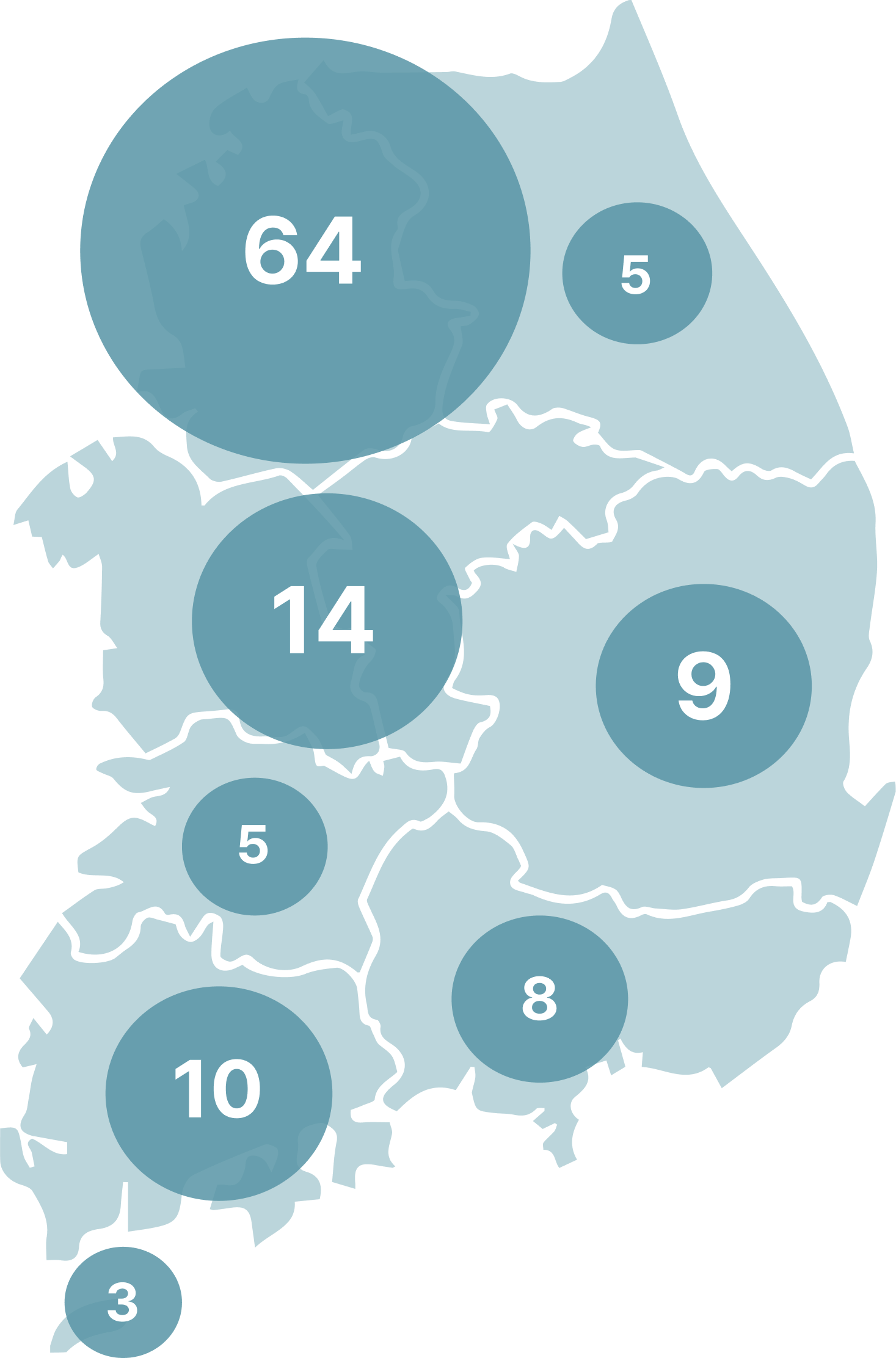 보움 도입 치과 분포 지도
